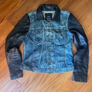 Madewell x VEDA leather and denim jacket